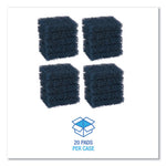 Load image into Gallery viewer, Extra Heavy-duty Scour Pad, 3.5 X 5, Dark Blue, 20/carton