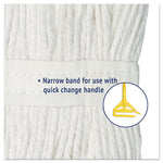 Load image into Gallery viewer, Cut-end Wet Mop Head, Cotton, #16, White, 12/carton