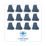 Load image into Gallery viewer, Mop Head, Standard Head, Cotton/synthetic Fiber, Cut-end, #20, Blue, 12/carton