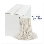Load image into Gallery viewer, Cut-end Wet Mop Head, Cotton, White, #20, 12/carton