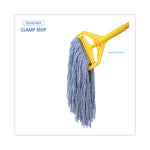 Load image into Gallery viewer, Mop Head, Standard Head, Cotton/synthetic Fiber, Cut-end, #24, Blue, 12/carton