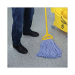 Load image into Gallery viewer, Mop Head, Standard Head, Cotton/synthetic Fiber, Cut-end, #24, Blue, 12/carton
