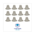 Load image into Gallery viewer, Cut-end Wet Mop Head, Cotton, No. 24, White 12/carton