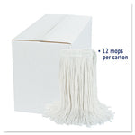 Load image into Gallery viewer, Cut-end Wet Mop Head, Rayon, No. 24, White, 12/carton