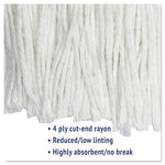 Load image into Gallery viewer, Cut-end Wet Mop Head, Rayon, No. 24, White