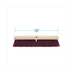 Load image into Gallery viewer, Floor Brush Head, 3" Maroon Heavy-duty Polypropylene Bristles, 18" Brush
