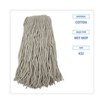 Load image into Gallery viewer, Cut-end Wet Mop Head, Cotton, No. 32, White, 12/carton