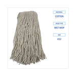 Load image into Gallery viewer, Cut-end Wet Mop Head, Cotton, No. 32, White