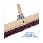 Load image into Gallery viewer, Floor Brush Head, 3.25" Maroon Stiff Polypropylene Bristles, 36" Brush