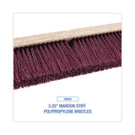 Load image into Gallery viewer, Floor Brush Head, 3.25" Maroon Stiff Polypropylene Bristles, 36" Brush