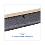Load image into Gallery viewer, Floor Brush Head, 3" Gray Flagged Polypropylene Bristles, 18" Brush