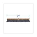Load image into Gallery viewer, Floor Brush Head, 3" Gray Flagged Polypropylene Bristles, 24" Brush