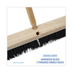 Load image into Gallery viewer, Floor Brush Head, 3" Black Medium Weight Polypropylene Bristles, 18" Brush