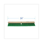 Load image into Gallery viewer, Floor Broom Head, 3" Green Flagged Recycled Pet Plastic Bristles, 24" Brush