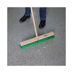 Load image into Gallery viewer, Floor Broom Head, 3" Green Flagged Recycled Pet Plastic Bristles, 24" Brush