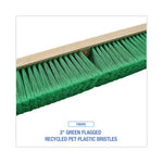 Load image into Gallery viewer, Floor Broom Head, 3" Green Flagged Recycled Pet Plastic Bristles, 24" Brush