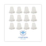 Load image into Gallery viewer, Premium Cut-end Wet Mop Heads, Rayon, 16oz, White, 12/carton