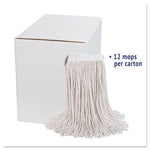 Load image into Gallery viewer, Premium Cut-end Wet Mop Heads, Cotton, 24oz, White, 12/carton