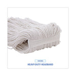 Load image into Gallery viewer, Premium Cut-end Wet Mop Heads, Rayon, 24oz, White, 12/carton