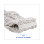 Load image into Gallery viewer, Mop Head, Premium Standard Head, Cotton Fiber, 32oz, White, 12/carton