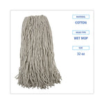 Load image into Gallery viewer, Mop Head, Premium Standard Head, Cotton Fiber, 32oz, White, 12/carton