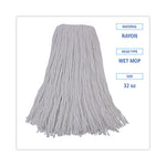 Load image into Gallery viewer, Mop Head, Premium Standard Head, Rayon Fiber, 32oz, White, 12/carton