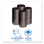 Load image into Gallery viewer, Low-density Waste Can Liners, 10 Gal, 0.35 Mil, 24" X 23", Black, 50 Bags/roll, 10 Rolls/carton