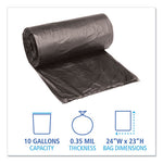 Load image into Gallery viewer, Low-density Waste Can Liners, 10 Gal, 0.35 Mil, 24" X 23", Black, 50 Bags/roll, 10 Rolls/carton