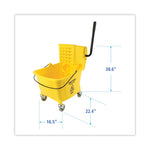 Load image into Gallery viewer, Pro-pac Side-squeeze Wringer/bucket Combo, 8.75 Gal, Yellow/silver