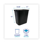 Load image into Gallery viewer, Soft-sided Wastebasket, 28 Qt, Plastic, Black