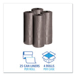Load image into Gallery viewer, Low-density Waste Can Liners, 30 Gal, 0.95 Mil, 30" X 36", Gray, 25 Bags/roll, 4 Rolls/carton