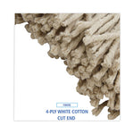 Load image into Gallery viewer, Mop Head, Premium Saddleback Head, Cotton Fiber, 24 Oz, White, 12/carton