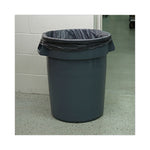Load image into Gallery viewer, Round Waste Receptacle, 32 Gal, Linear-low-density Polyethylene, Gray