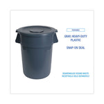 Load image into Gallery viewer, Lids For 32 Gal Waste Receptacle, Flat-top, Round, Plastic, Gray