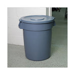 Load image into Gallery viewer, Lids For 32 Gal Waste Receptacle, Flat-top, Round, Plastic, Gray