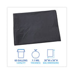 Load image into Gallery viewer, Linear Low Density Industrial Can Liners, 60 Gal, 1.1 Mil, 38 X 58, Gray, 100/carton