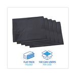 Load image into Gallery viewer, Linear Low Density Industrial Can Liners, 60 Gal, 1.1 Mil, 38 X 58, Gray, 100/carton