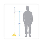 Load image into Gallery viewer, Looped End Mop Kit, Medium Blue Cotton/rayon/synthetic Head, 60" Yellow Metal/polypropylene Handle