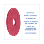 Load image into Gallery viewer, Buffing Floor Pads, 12" Diameter, Red, 5/carton