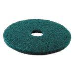 Load image into Gallery viewer, Heavy-duty Scrubbing Floor Pads, 13" Diameter, Green, 5/carton