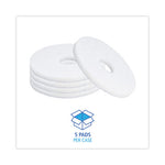 Load image into Gallery viewer, Polishing Floor Pads, 13" Diameter, White, 5/carton