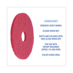 Load image into Gallery viewer, Buffing Floor Pads, 14" Diameter, Red, 5/carton