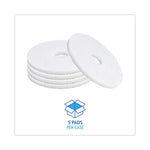Load image into Gallery viewer, Polishing Floor Pads, 15" Diameter, White, 5/carton