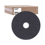 Load image into Gallery viewer, Stripping Floor Pads, 16" Diameter, Black, 5/carton