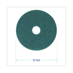 Load image into Gallery viewer, Heavy-duty Scrubbing Floor Pads, 16" Diameter, Green, 5/carton