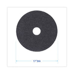 Load image into Gallery viewer, High Performance Stripping Floor Pads, 17" Diameter, Black, 5/carton