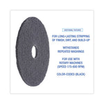 Load image into Gallery viewer, High Performance Stripping Floor Pads, 17" Diameter, Black, 5/carton