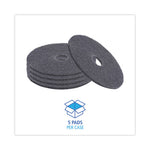 Load image into Gallery viewer, High Performance Stripping Floor Pads, 17" Diameter, Black, 5/carton