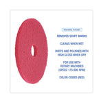 Load image into Gallery viewer, Buffing Floor Pads, 17" Diameter, Red, 5/carton