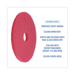 Load image into Gallery viewer, Buffing Floor Pads, 18" Diameter, Red, 5/carton